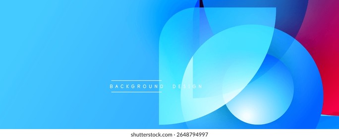 Abstractas diseño azul. Las Formas superpuestas crean un efecto visual moderno. Colores brillantes, Gradientes suaves, composición dinámica.