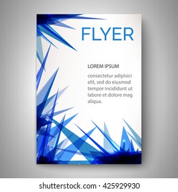 Abstract blue design.Vector  template for flyer, poster, cover, brochure.