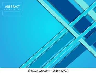 Abstract blue diagonal geometric background. Vector illustration