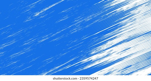 Abstract Blue Diagonal Line Grunge Texture In White Background