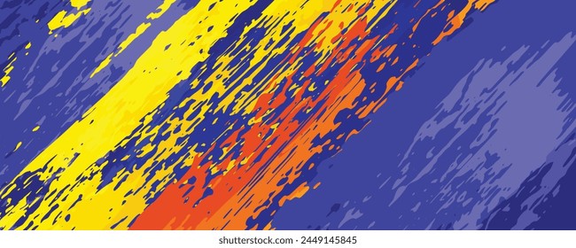 Abstract Blue Diagonal Line Grunge Texture In White Background