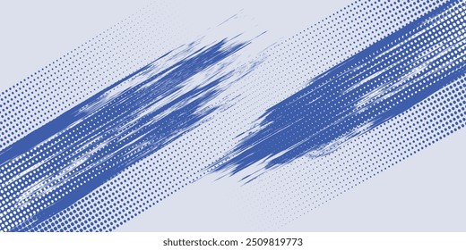 Linha Diagonal Azul Abstrata Textura Grunge Em Fundo Branco