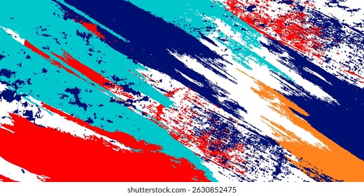 Linha Diagonal Azul Abstrata Textura Grunge Em Fundo Branco