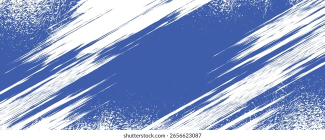 Línea Diagonal Azul Abstractas Textura Grunge En Fondo Blanco