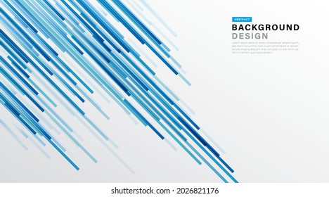 Abstract blue diagonal lines vector on white background. Overlapped diagonal geometric lines graphic elements. Hi-tech technology concept. Modern simple texture design