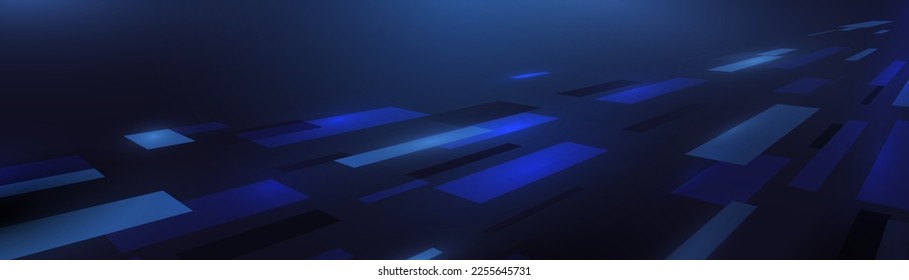 Abstraktes blaues diagonales Rechteck mit futuristischer Hi-Tech-Hintergrund. Modernes Design. Banner, Flyer und Präsentationen. Vektorgrafik