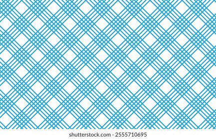 abstract blue diagonal thin line cross pattern can be used background.