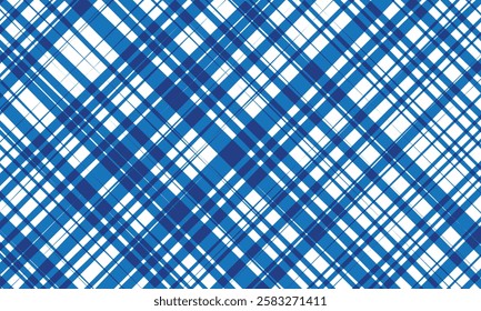 abstract blue diagonal tweak line plaid pattern can be used background.