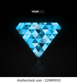 Abstract Blue Diamond Background Design Vector