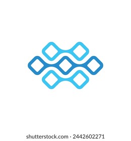 abstract blue diamond design logo template