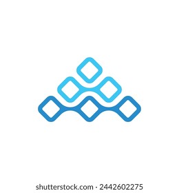 plantilla de logotipo de diseño de diamante azul abstracto