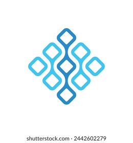 abstract blue diamond design logo template