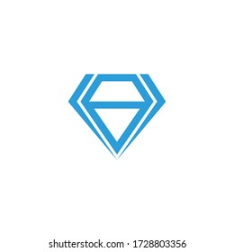 abstract blue diamond geometric design symbol vector