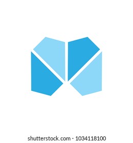 abstract blue diamond shape logo vector