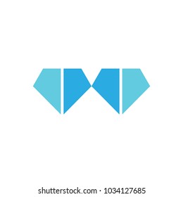 abstract blue diamond shape logo vector
