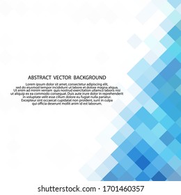 Abstract blue diamonds vertical flow vector background