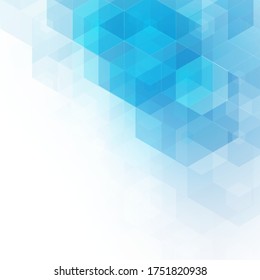 Abstract blue diamonds vertical flow vector background