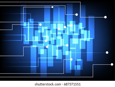 Abstract Blue Digital background.