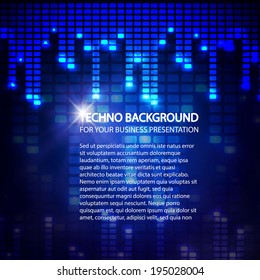 Abstract blue digital background. Vector illustration