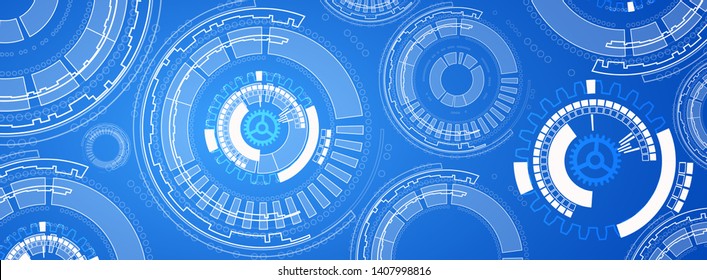 Abstract blue digital communication technology background.