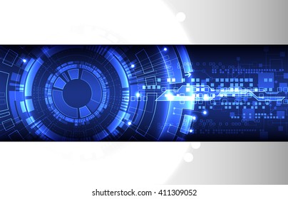 Abstract blue digital communication technology background. Vector illustration