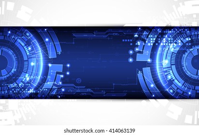 Abstract blue digital communication technology background. Vector illustration