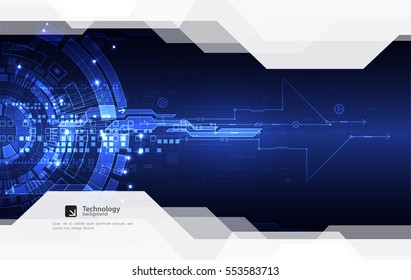 Antecedentes abstractos de la tecnología de comunicación digital azul. Ilustración del vector