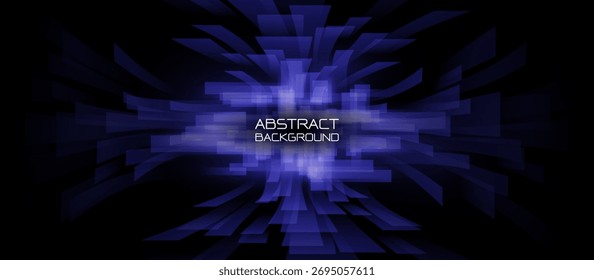 Abstrakte blaue digitale dynamische Dimension quadratischen Hintergrund. Futuristisches Hi-Tech-Konzept. Geschäftsbanner, Flyer und Präsentationen