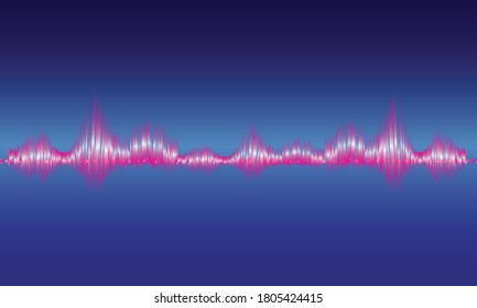 abstract blue digital equalizer, vector of sound wave pattern element
