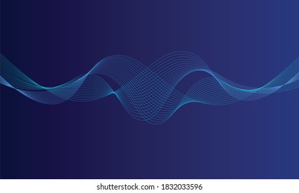 abstract blue digital equalizer, vector of sound wave pattern element
