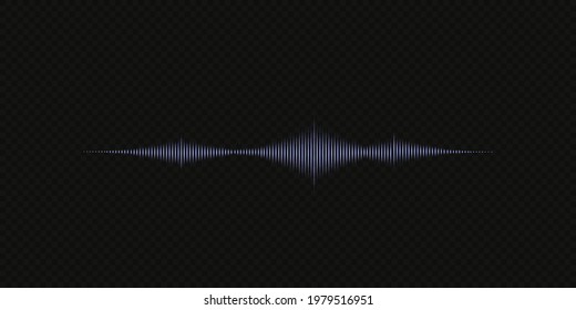 Abstract Blue Digital Equalizer, Vector Of Sound Wave Pattern Element . Sound  Png