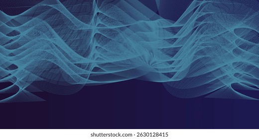 abstract blue digital equalizer, vector of sound wave pattern element.eps10
