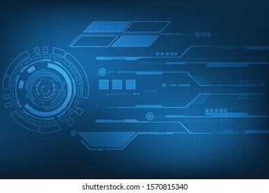 Abstract blue digital future patterns grid line high technology background.