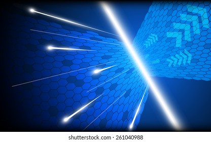 abstract blue digital perspective design background