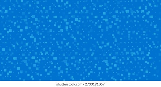 Fundo abstrato azul Digital Pixelizado com padrão de mosaico quadrado aleatório. Ilustração vetorial moderna para análise de Big Data, segurança cibernética, computação em nuvem e tecnologia da informação. Plano de fundo minimalista profissional para cabeçalho do site, design de interface de software e banner corporativo.