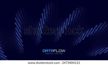 Abstract Blue Digital Tech Business or Science Background. Medical Research or Tech Innovation Online Webinar Presentation Event. Conference or Forum Vector Illustration Backdrop.
