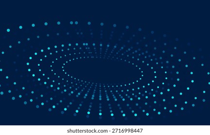 Fondo de tecnología digital azul Abstractas con círculos brillantes. Ilustración vectorial