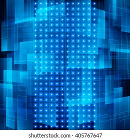 Abstract blue digital technology background. Vector illustration EPS10.