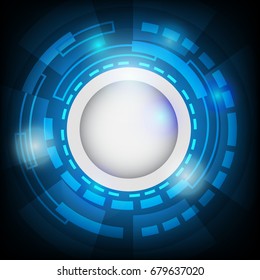 Abstract blue digital technology background. Illustration vector design.