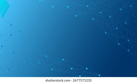 Fondo de red de plexo de alta tecnología de comunicación futurista de tecnología digital azul Abstractas
