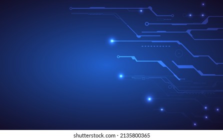 Resumen del concepto de transferencia de datos de la línea de transmisión de tecnología digital azul. Plantilla de diseño de ciberespacio para presentación de texto, folleto, ilustración de vectores infográficos.