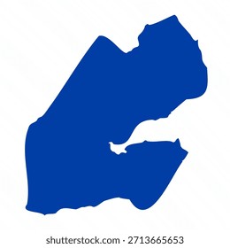 Abstract Blue Djibouti Simple Map