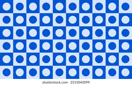 fundo de bloco de ponto azul abstrato com bolhas, tom azul e ponto redondo e quadriculado xadrez xadrez xadrez de várias camadas repete o padrão, imagem repleta, design para impressão de tecido