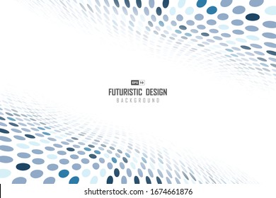 Abstract blue dot color level pattern of halftone design cover background. Use for ad, poster, template, artwork. illustration vector eps10