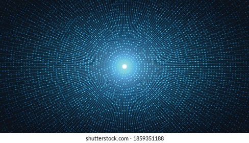 Abstract blue dot futuristic pattern design of center artwork background. Use for ad, poster, template design, cover. illustration vector eps10