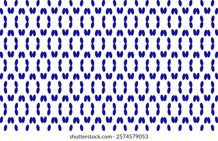 abstract blue dot on white background with bubbles, round block dot and square block checkerboard flower repeat pattern, replete image, design for fabric printing
