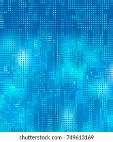 Abstract blue dots aqua concept background.