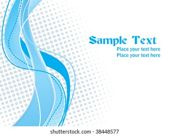 abstract blue dots background with stripes lines, vector illustration
