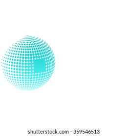 Abstract blue dots background for your text and logo outbox









