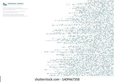 Abstract blue dots pattern big data technology line pattern design cover background. You can use for tech design presentation, background, ad, poster, artwork. illustration vector eps10